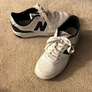 New Balance Classic White and Black Sneakers